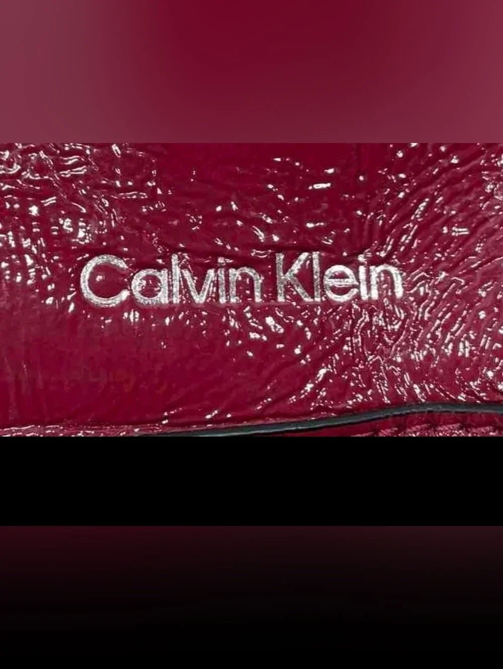 Calvin Klein Red Patent Leather Astatine Mini Backpack, Bloodstone